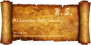 Miloszav Sámson névjegykártya